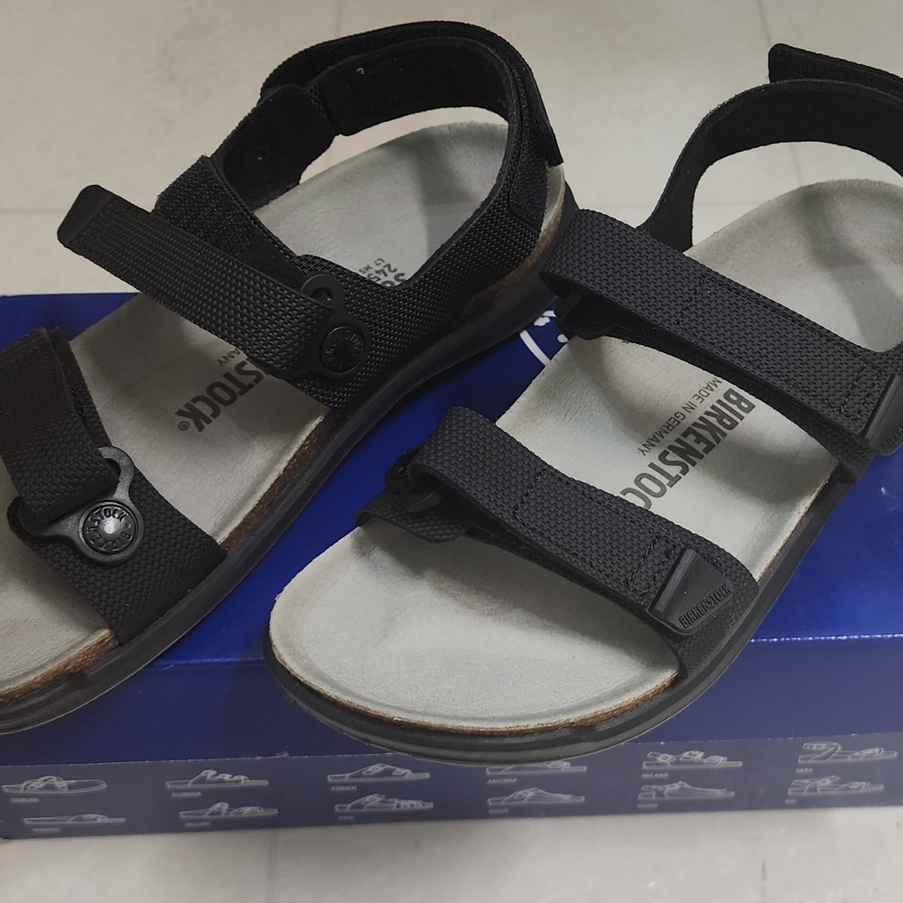 BIRKENSTOCK Kalahari Futura Sandals - Black - Womens 7 US / 38